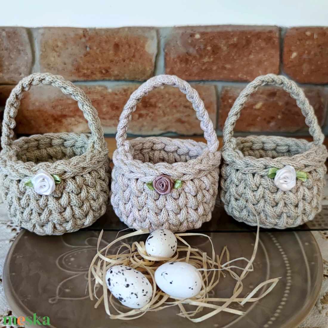 Húsvéti kosárka - otthon & életmód - tárolás & rendszerezés - tárolókosár - Meska.hu