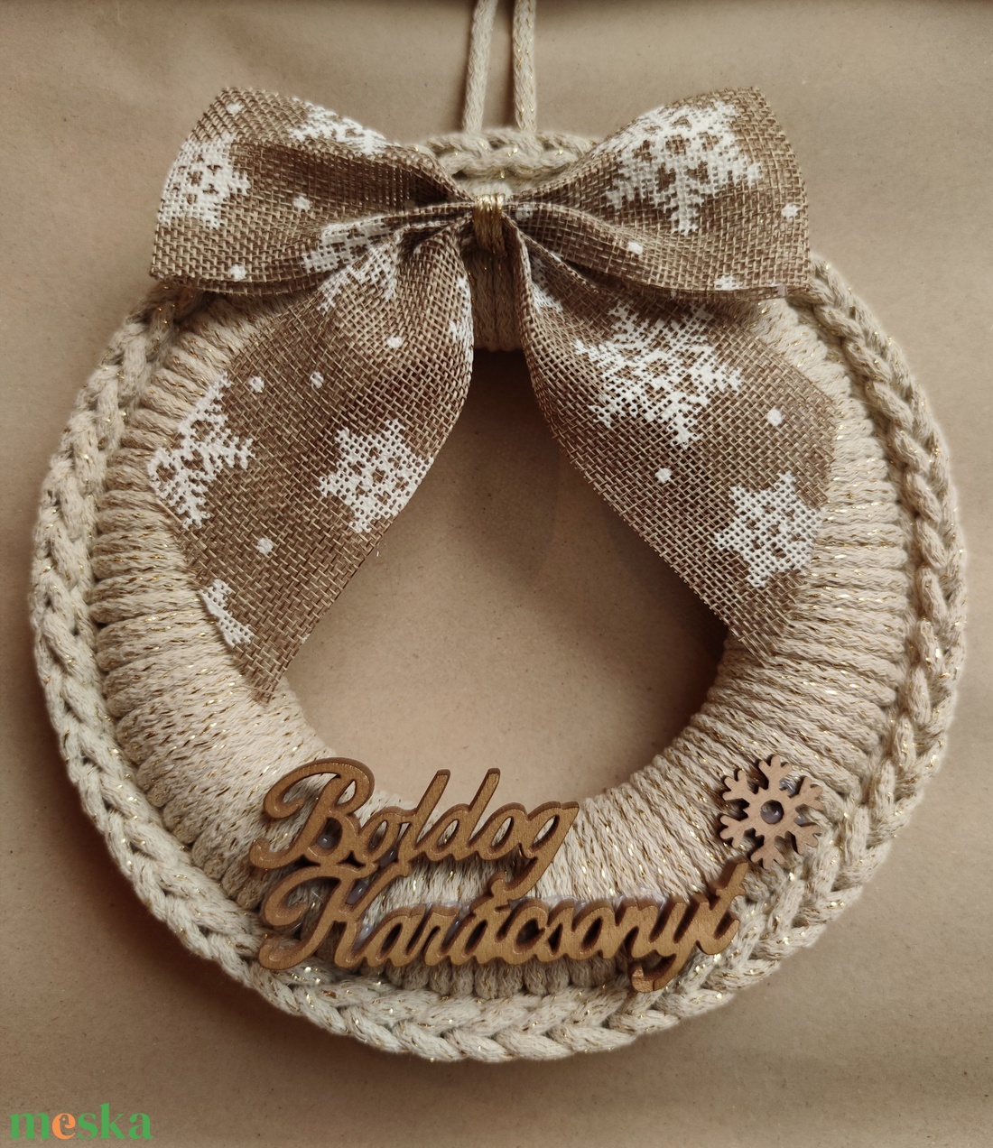 Bézs karácsony - Adventi ajtódísz (20,5 cm) - karácsony - adventi díszek - adventi ajtódísz - Meska.hu Bézs karácsony - Adventi ajtódísz (20,5 cm) - karácsony - adventi díszek - adventi ajtódísz - Meska.hu