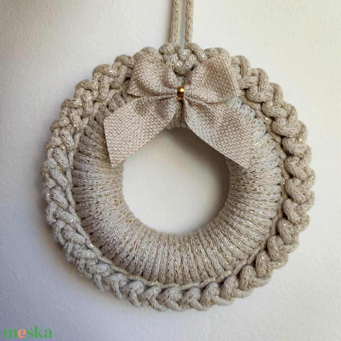 Bézs karácsony - Mini adventi ajtódísz (16,5 cm) - karácsony - adventi díszek - adventi ajtódísz - Meska.hu Bézs karácsony - Mini adventi ajtódísz (16,5 cm) - karácsony - adventi díszek - adventi ajtódísz - Meska.hu