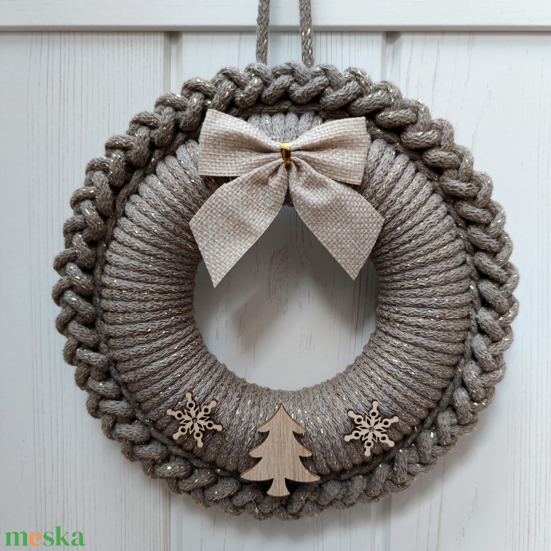 Bézs karácsony - adventi ajtódísz (19 cm) - karácsony - adventi díszek - adventi ajtódísz - Meska.hu Bézs karácsony - adventi ajtódísz (19 cm) - karácsony - adventi díszek - adventi ajtódísz - Meska.hu