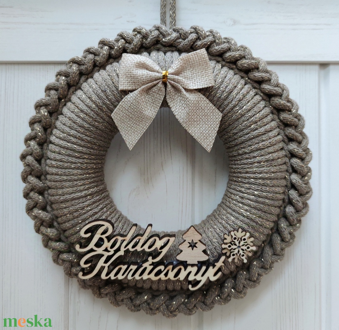 Bézs karácsony - adventi ajtódísz (19 cm) - karácsony - adventi díszek - adventi ajtódísz - Meska.hu Bézs karácsony - adventi ajtódísz (19 cm) - karácsony - adventi díszek - adventi ajtódísz - Meska.hu