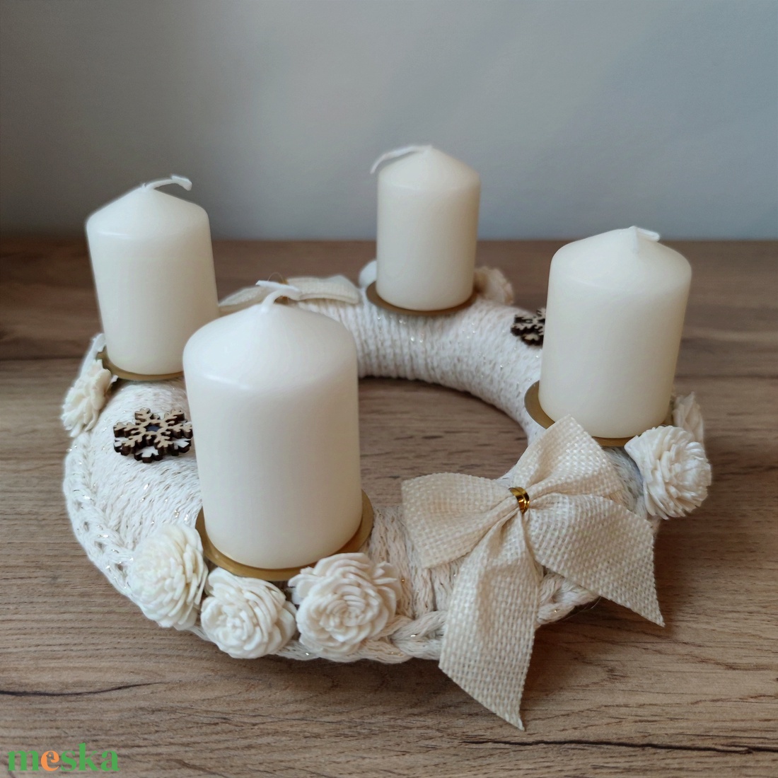 Adventi koszorú - horgolt alapon - karácsony - adventi díszek - adventi koszorú - Meska.hu Adventi koszorú - horgolt alapon - karácsony - adventi díszek - adventi koszorú - Meska.hu