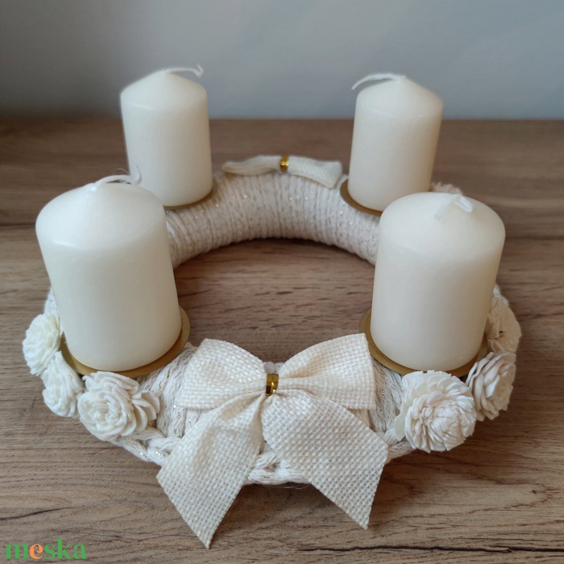 Adventi koszorú - horgolt alapon - karácsony - adventi díszek - adventi koszorú - Meska.hu Adventi koszorú - horgolt alapon - karácsony - adventi díszek - adventi koszorú - Meska.hu