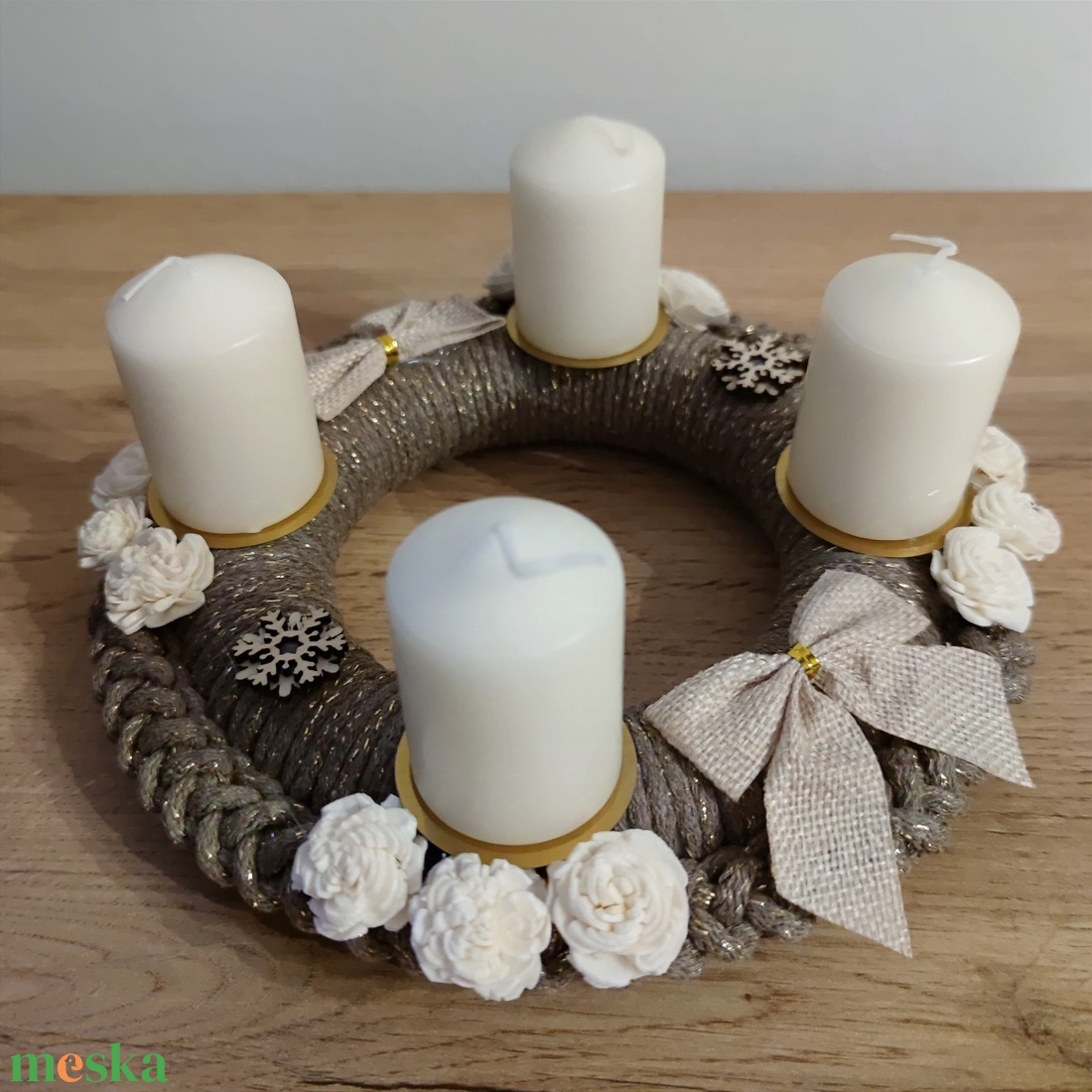 Adventi koszorú - horgolt alapon - karácsony - adventi díszek - adventi koszorú - Meska.hu Adventi koszorú - horgolt alapon - karácsony - adventi díszek - adventi koszorú - Meska.hu