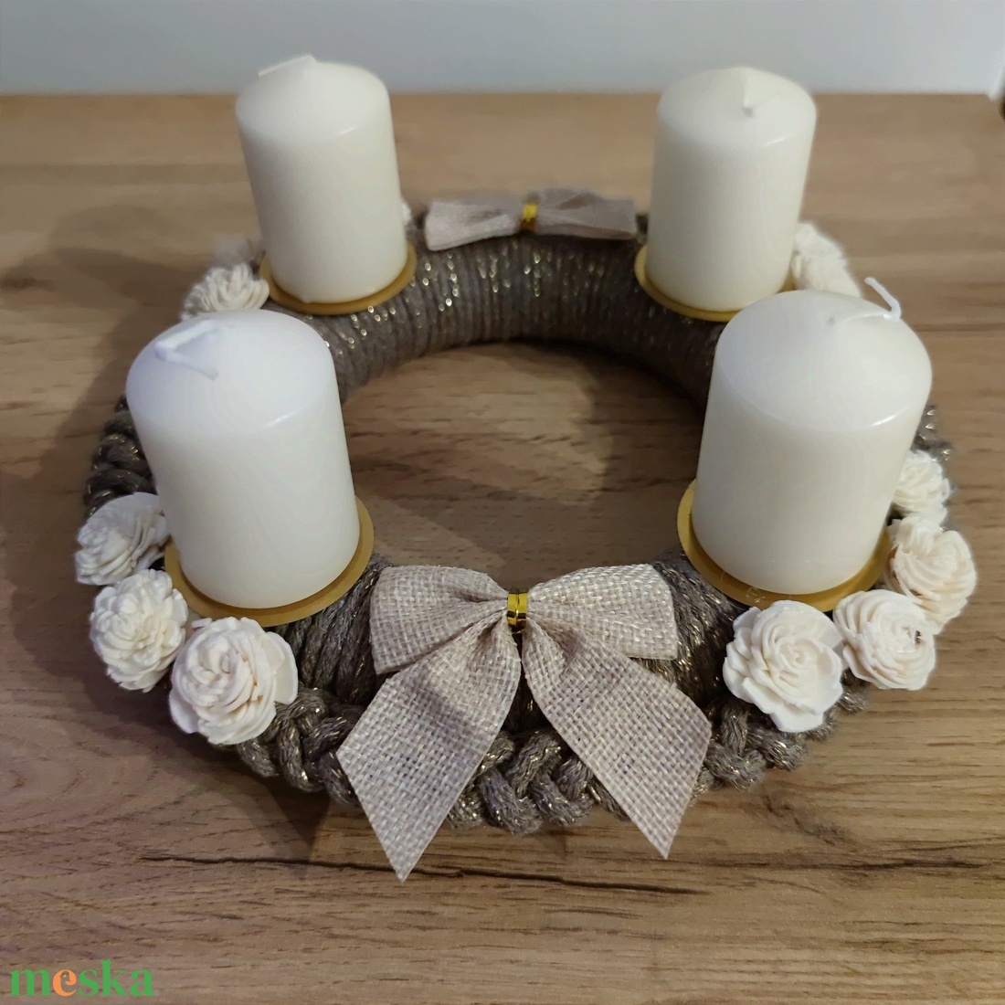 Adventi koszorú - horgolt alapon - karácsony - adventi díszek - adventi koszorú - Meska.hu Adventi koszorú - horgolt alapon - karácsony - adventi díszek - adventi koszorú - Meska.hu