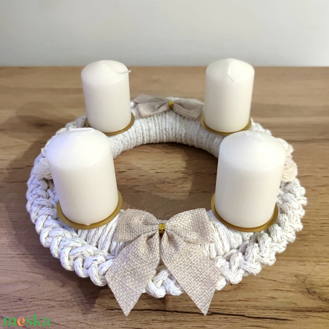 Adventi koszorú - horgolt alapon - karácsony - adventi díszek - adventi koszorú - Meska.hu Adventi koszorú - horgolt alapon - karácsony - adventi díszek - adventi koszorú - Meska.hu