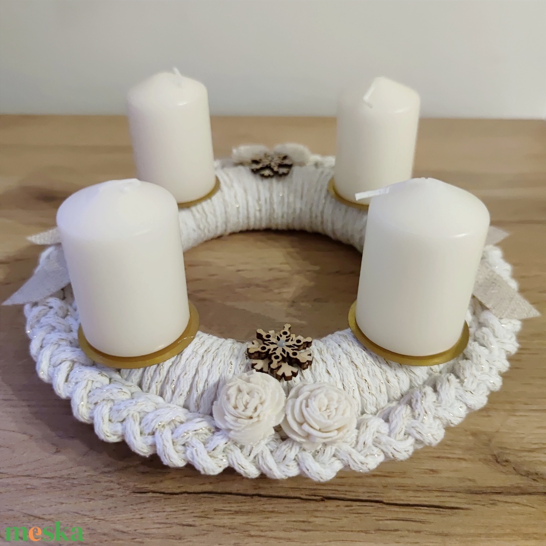 Adventi koszorú - horgolt alapon - karácsony - adventi díszek - adventi koszorú - Meska.hu Adventi koszorú - horgolt alapon - karácsony - adventi díszek - adventi koszorú - Meska.hu