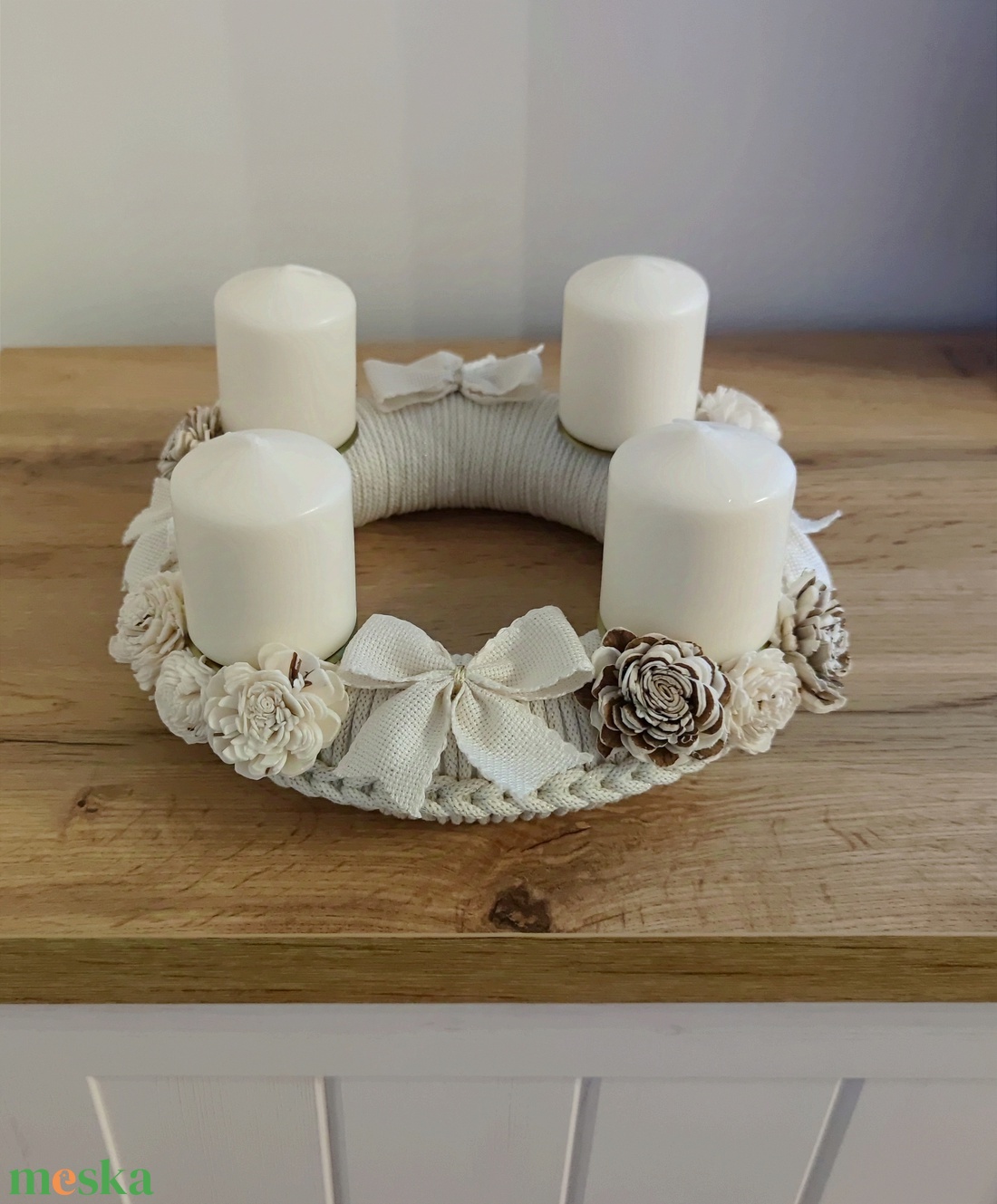Natúr adventi koszorú (27 cm) - karácsony - adventi díszek - adventi koszorú - Meska.hu Natúr adventi koszorú (27 cm) - karácsony - adventi díszek - adventi koszorú - Meska.hu