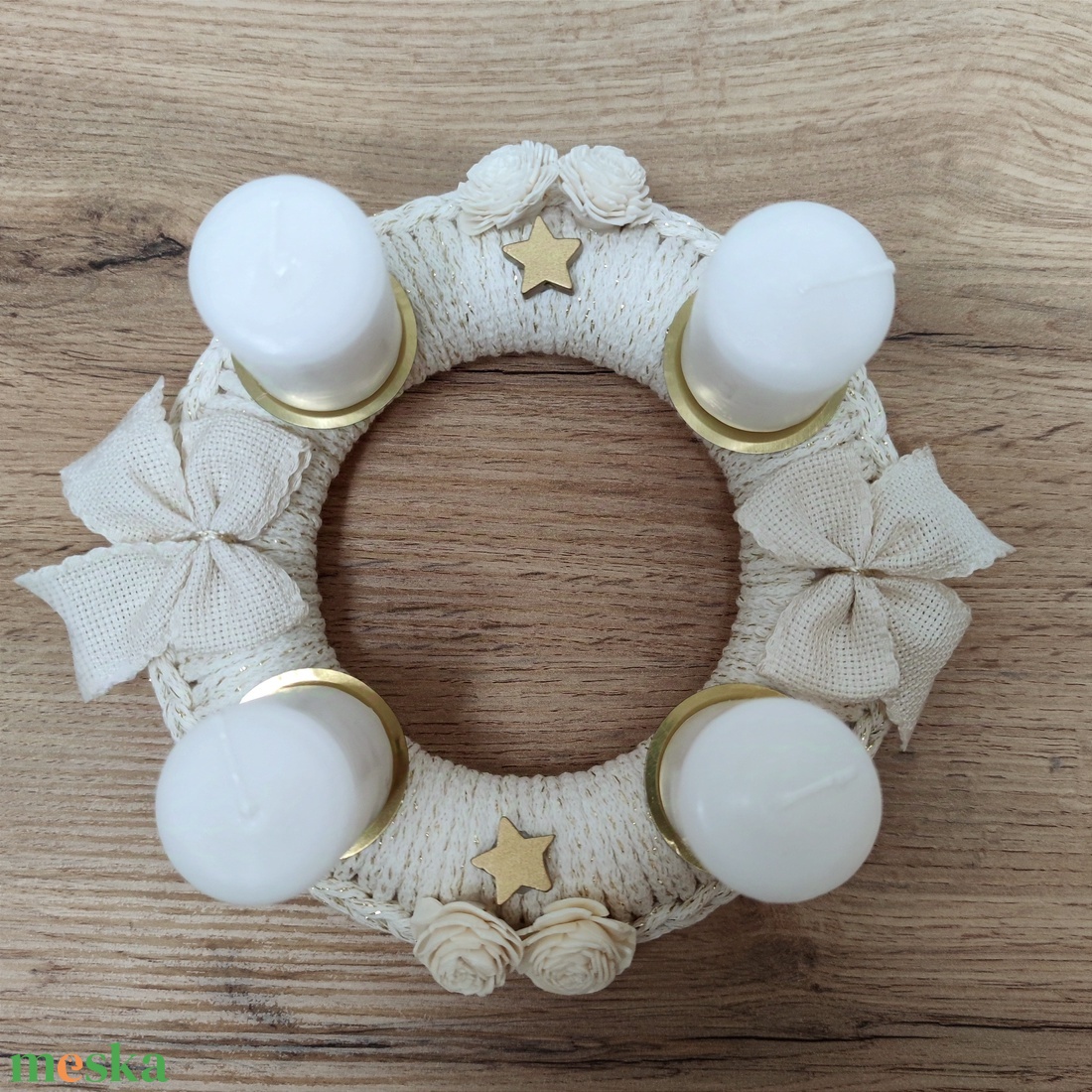 Adventi koszorú - horgolt alapon - karácsony - adventi díszek - adventi koszorú - Meska.hu Adventi koszorú - horgolt alapon - karácsony - adventi díszek - adventi koszorú - Meska.hu
