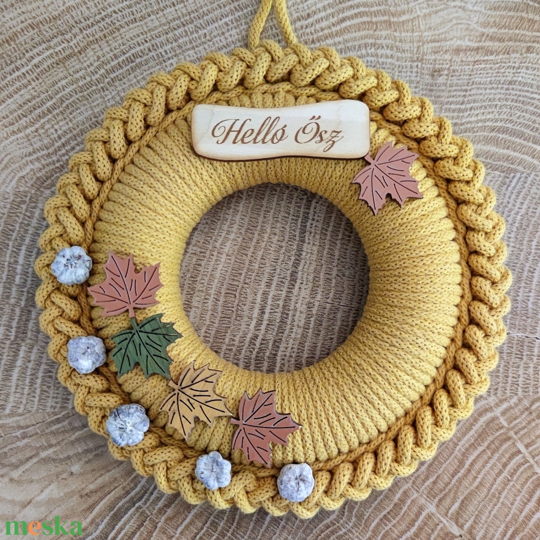 Őszi ajtódísz (20 cm átmérő) - otthon & életmód - dekoráció - ajtó- és ablak dekoráció - ajtódísz & kopogtató - Meska.hu