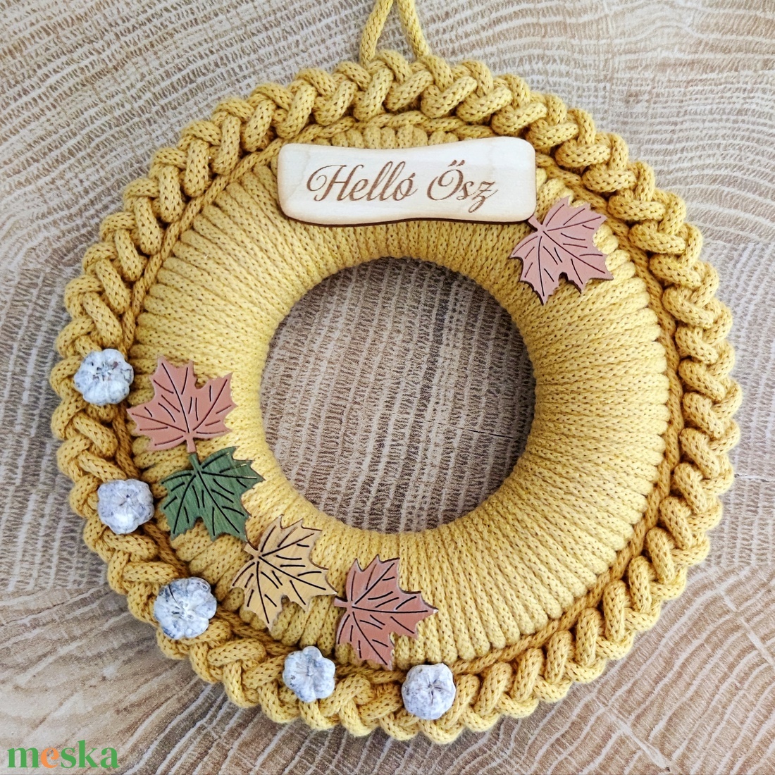 Őszi ajtódísz (20 cm átmérő) - otthon & életmód - dekoráció - ajtó- és ablak dekoráció - ajtódísz & kopogtató - Meska.hu