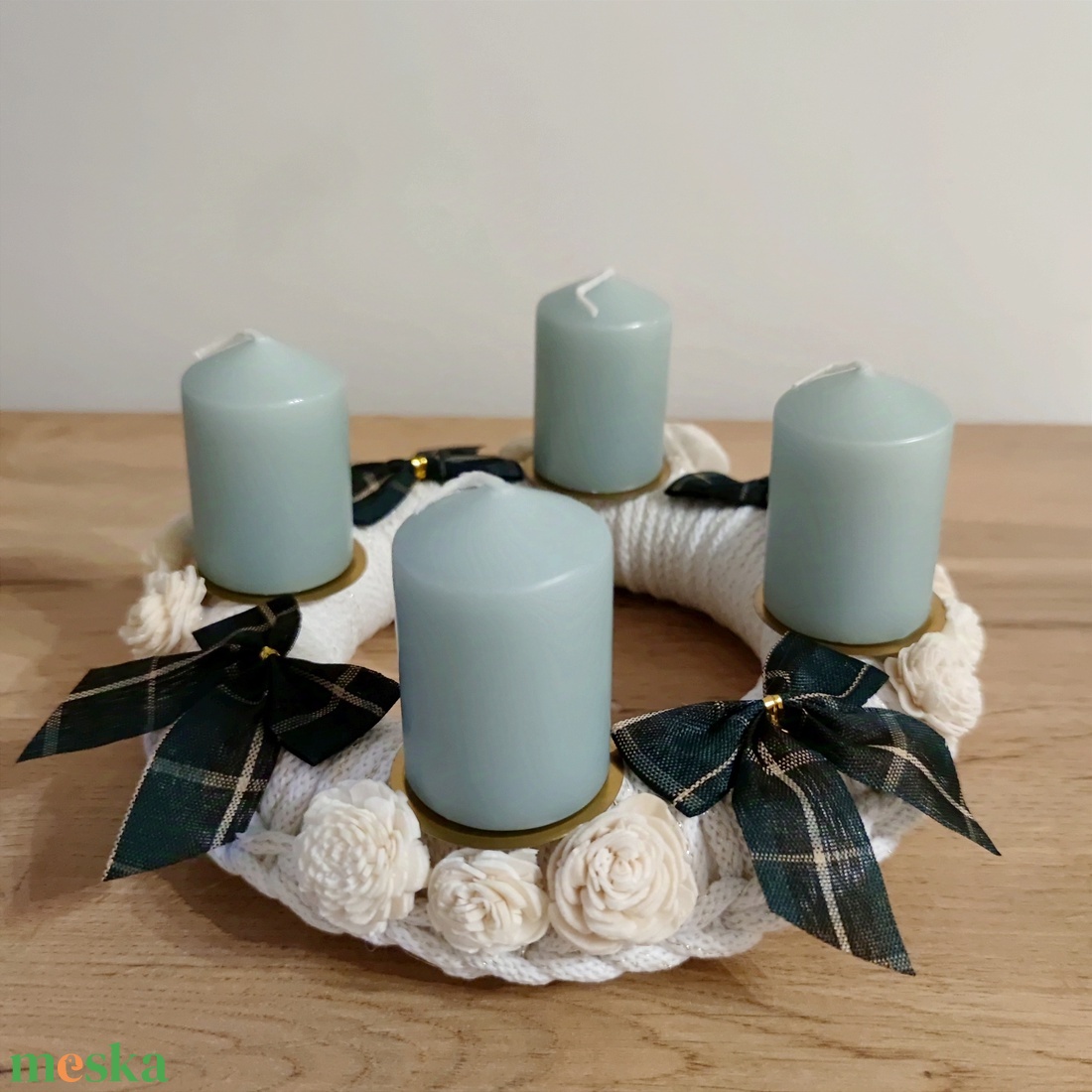 Adventi koszorú - horgolt alapon - karácsony - adventi díszek - adventi koszorú - Meska.hu Adventi koszorú - horgolt alapon - karácsony - adventi díszek - adventi koszorú - Meska.hu