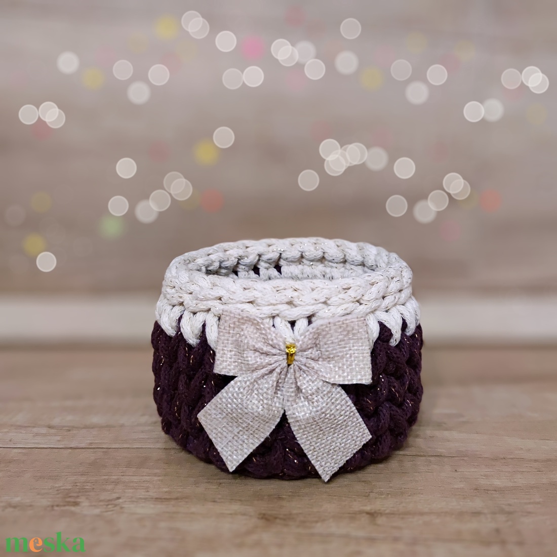 Adventi tároló kosár - karácsony - karácsonyi lakásdekoráció - karácsonyi lakásdíszek - Meska.hu