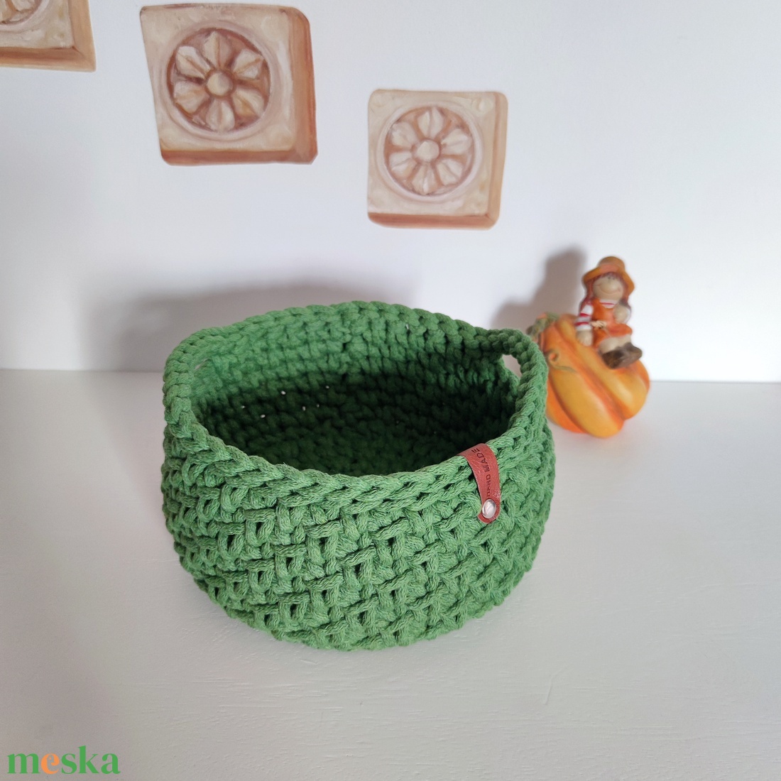 Avokádó - füles tároló kosár - otthon & életmód - tárolás & rendszerezés - tárolókosár - Meska.hu