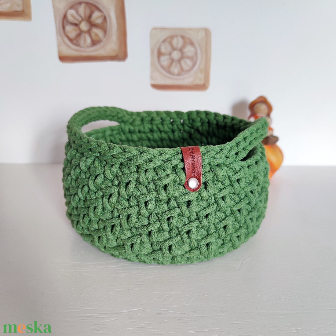 Avokádó - füles tároló kosár - otthon & életmód - tárolás & rendszerezés - tárolókosár - Meska.hu