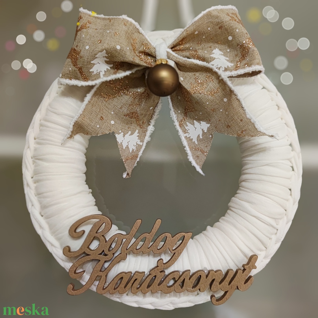 Adventi ajtódísz (23 cm) - karácsony - adventi díszek - adventi ajtódísz - Meska.hu