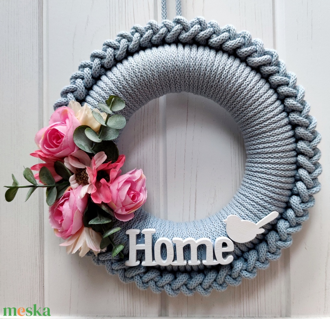 Tavaszi, nyári - ajtódísz (21 cm átmérő) - otthon & életmód - dekoráció - ajtó- és ablak dekoráció - ajtódísz & kopogtató - Meska.hu