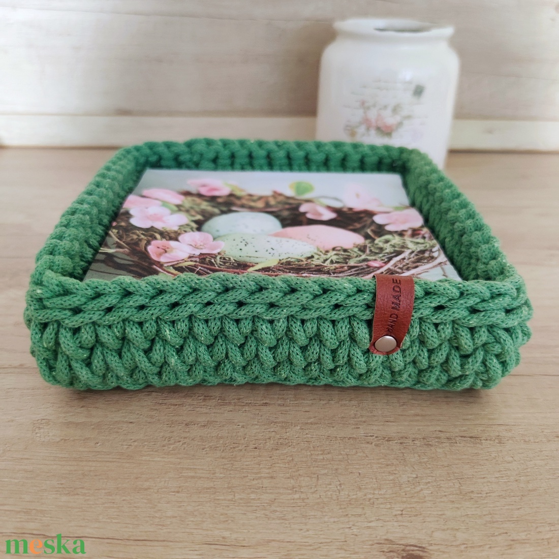 Aloé szögletes tároló, szalvétatartó - otthon & életmód - konyhafelszerelés, tálalás - tálalás - szalvétatartó, szalvétagyűrű - Meska.hu