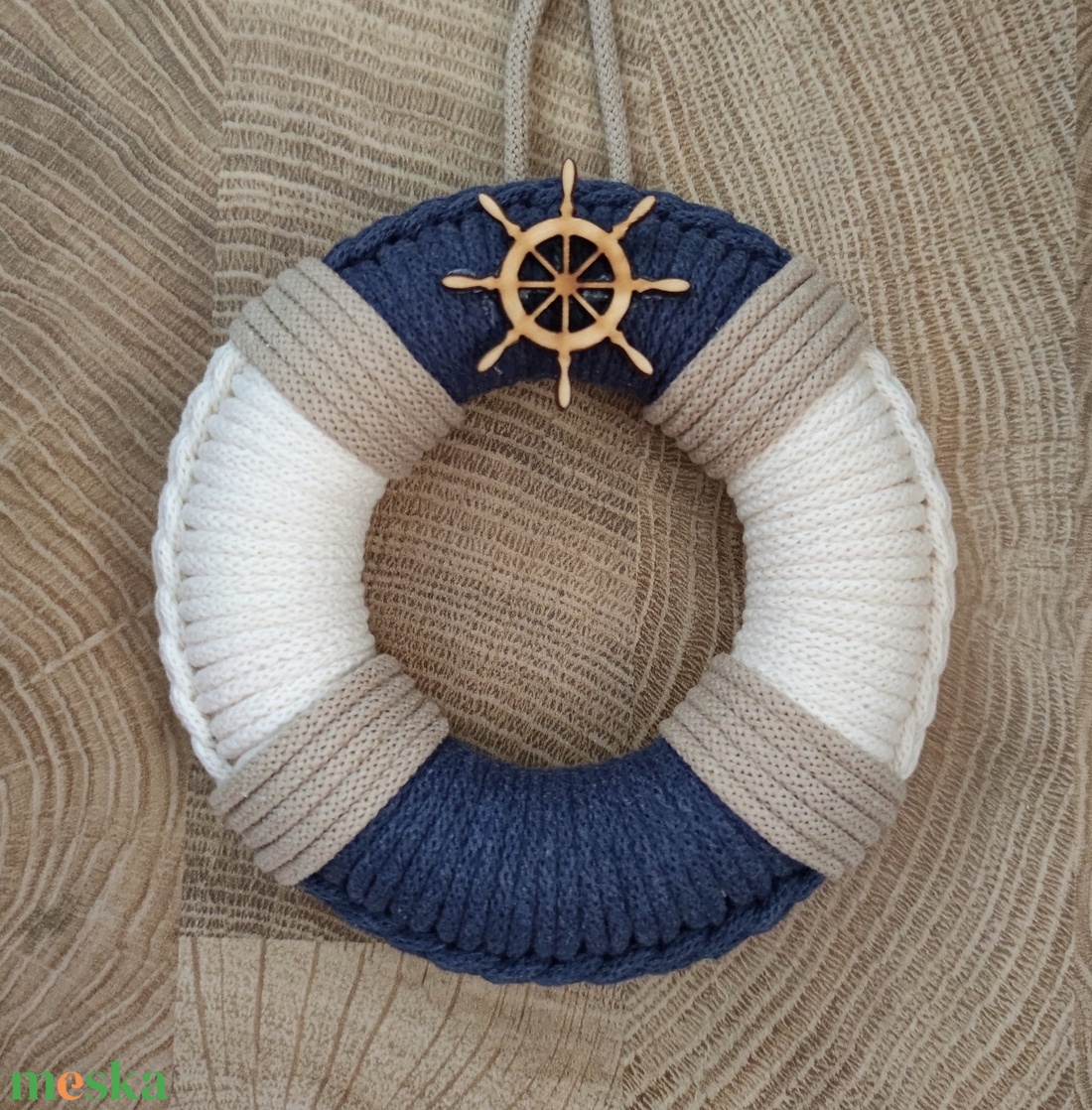 Tengerész - ajtódísz (17 cm átmérő) - otthon & életmód - dekoráció - ajtó- és ablak dekoráció - ajtódísz & kopogtató - Meska.hu