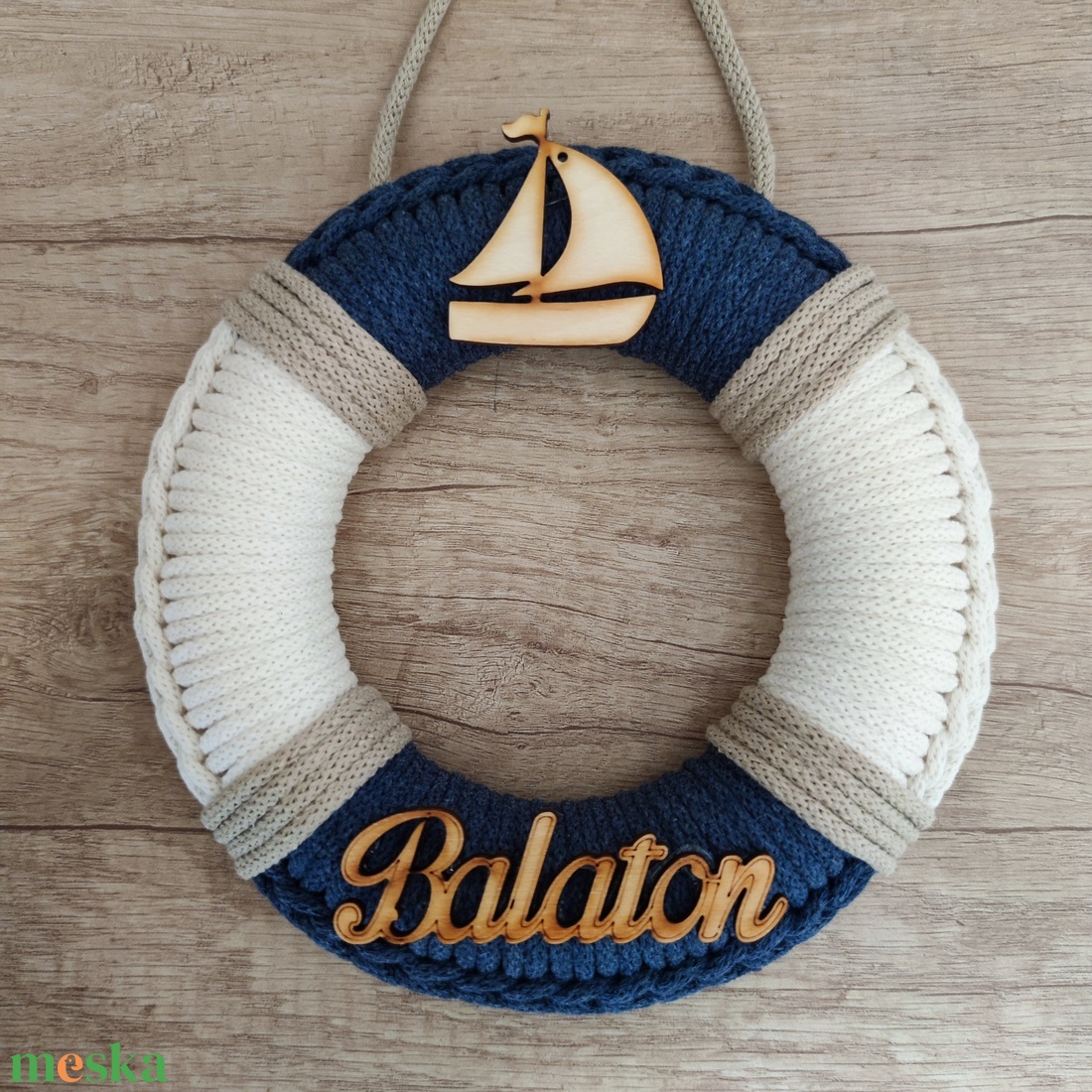 Balaton - ajtódísz (19 cm átmérő) - otthon & életmód - dekoráció - ajtó- és ablak dekoráció - ajtódísz & kopogtató - Meska.hu