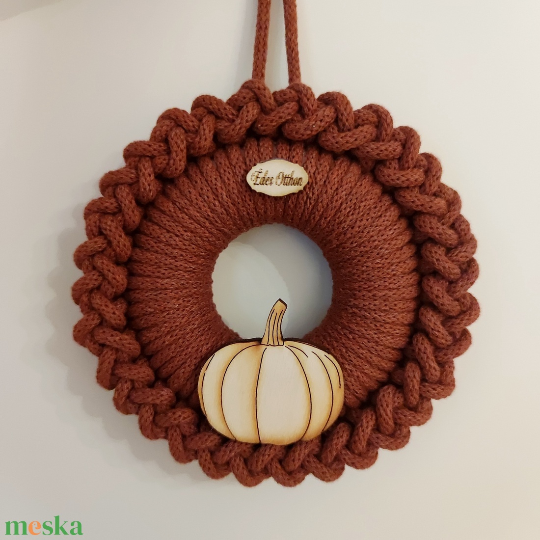 Mini őszi ajtódísz (13,5 cm átmérő) - otthon & életmód - dekoráció - ajtó- és ablak dekoráció - ajtódísz & kopogtató - Meska.hu
