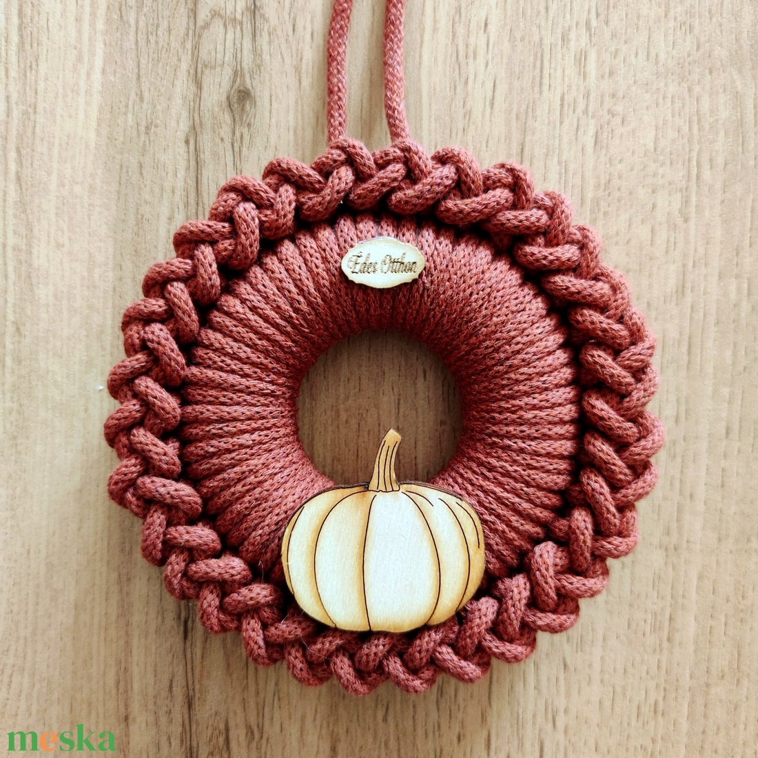 Mini őszi ajtódísz (13,5 cm átmérő) - otthon & életmód - dekoráció - ajtó- és ablak dekoráció - ajtódísz & kopogtató - Meska.hu