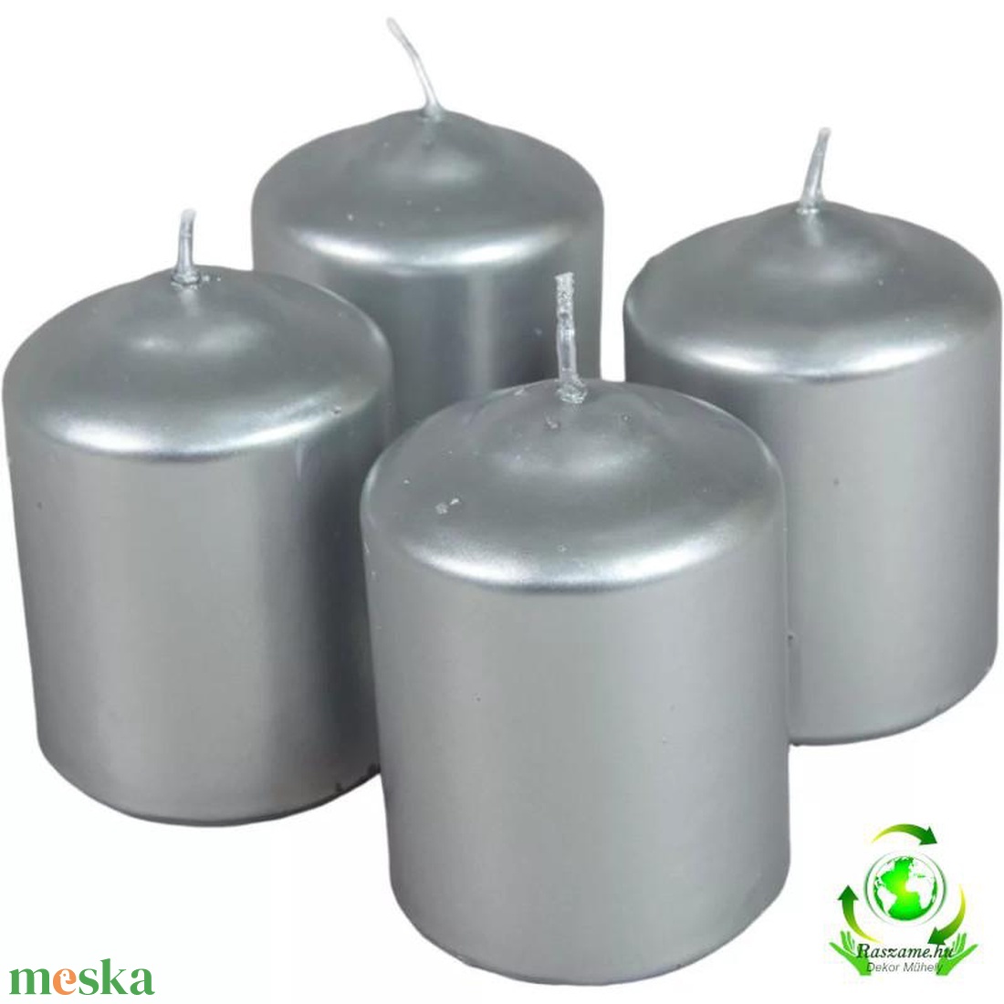 Metál henger gyertya szett 60x80mm - ezüst - kellékek & szerszámok - dekorációs kellékek - dekorációs gyertya - Meska.hu Metál henger gyertya szett 60x80mm - ezüst - kellékek & szerszámok - dekorációs kellékek - dekorációs gyertya - Meska.hu