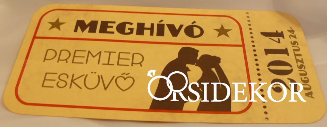 Retro vonatjegy esküvői meghívó - esküvő - meghívó & kártya - meghívó - Meska.hu