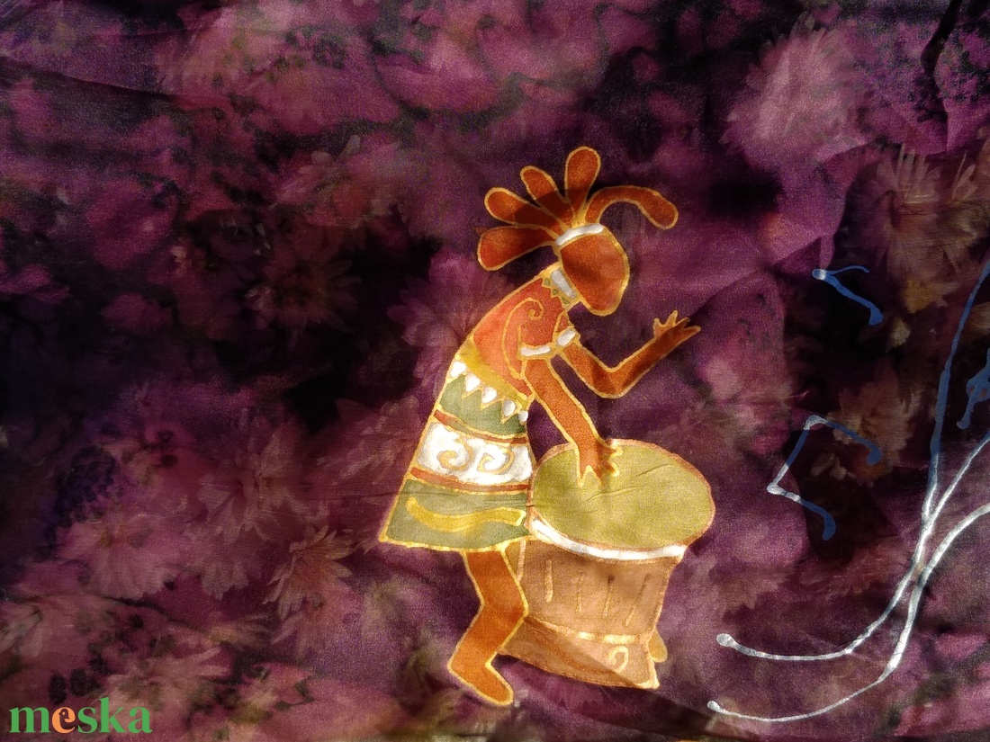 Kokopelli selyemsál - ruha & divat - sál, sapka, kendő - sál - Meska.hu Kokopelli selyemsál - ruha & divat - sál, sapka, kendő - sál - Meska.hu