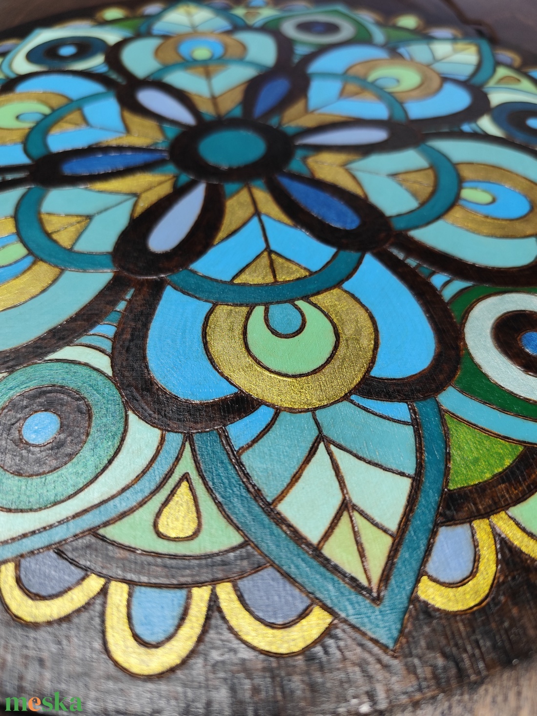 Mandala - otthon & életmód - dekoráció - kép & falikép - fából készült kép - Meska.hu