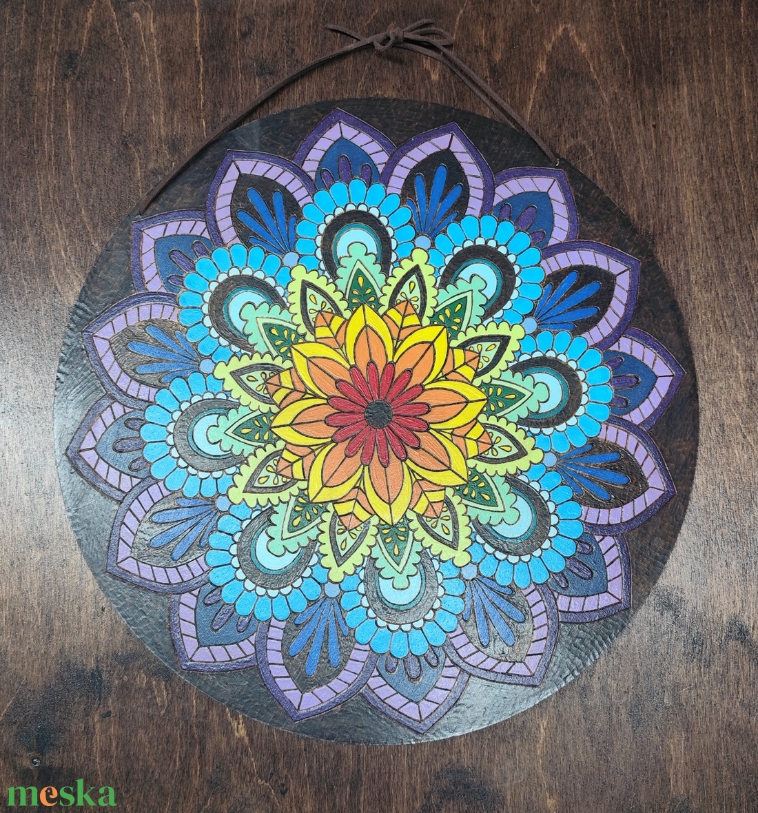 Hét csakra mandala - otthon & életmód - dekoráció - kép & falikép - fából készült kép - Meska.hu