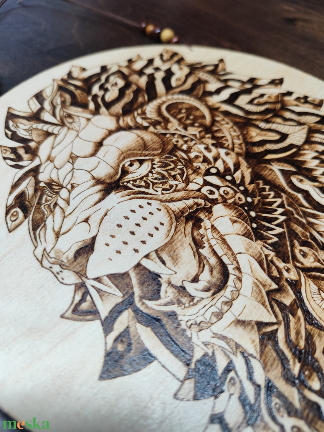 Oroszlán falikép  - otthon & életmód - dekoráció - kép & falikép - fából készült kép - Meska.hu