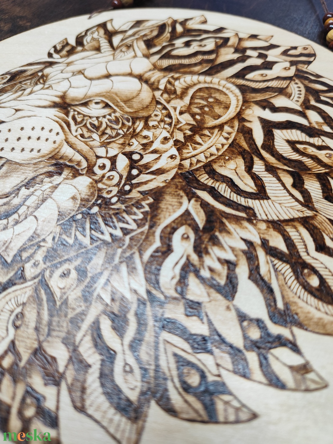 Oroszlán falikép  - otthon & életmód - dekoráció - kép & falikép - fából készült kép - Meska.hu