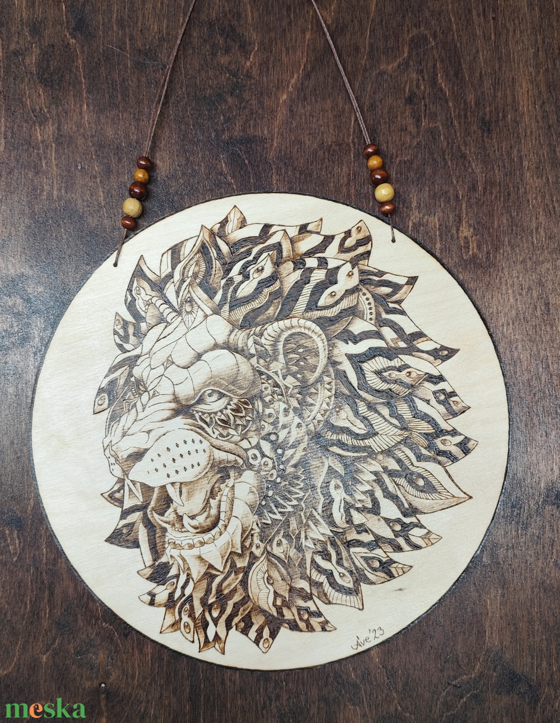 Oroszlán falikép  - otthon & életmód - dekoráció - kép & falikép - fából készült kép - Meska.hu