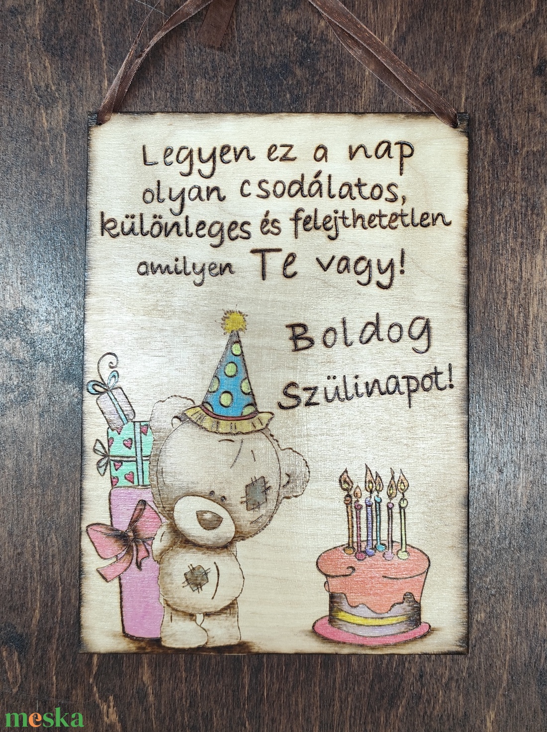 Születésnapi tábla  - otthon & életmód - dekoráció - kép & falikép - fából készült kép - Meska.hu