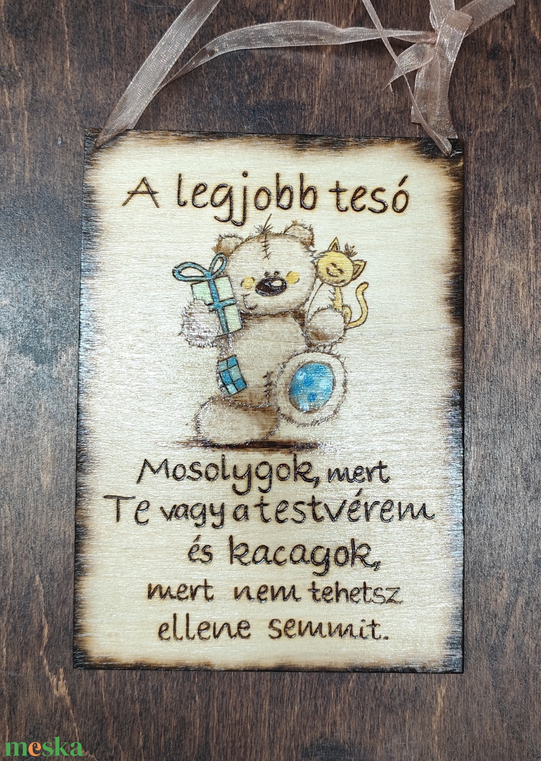 Tesós tábla  - otthon & életmód - dekoráció - kép & falikép - fából készült kép - Meska.hu