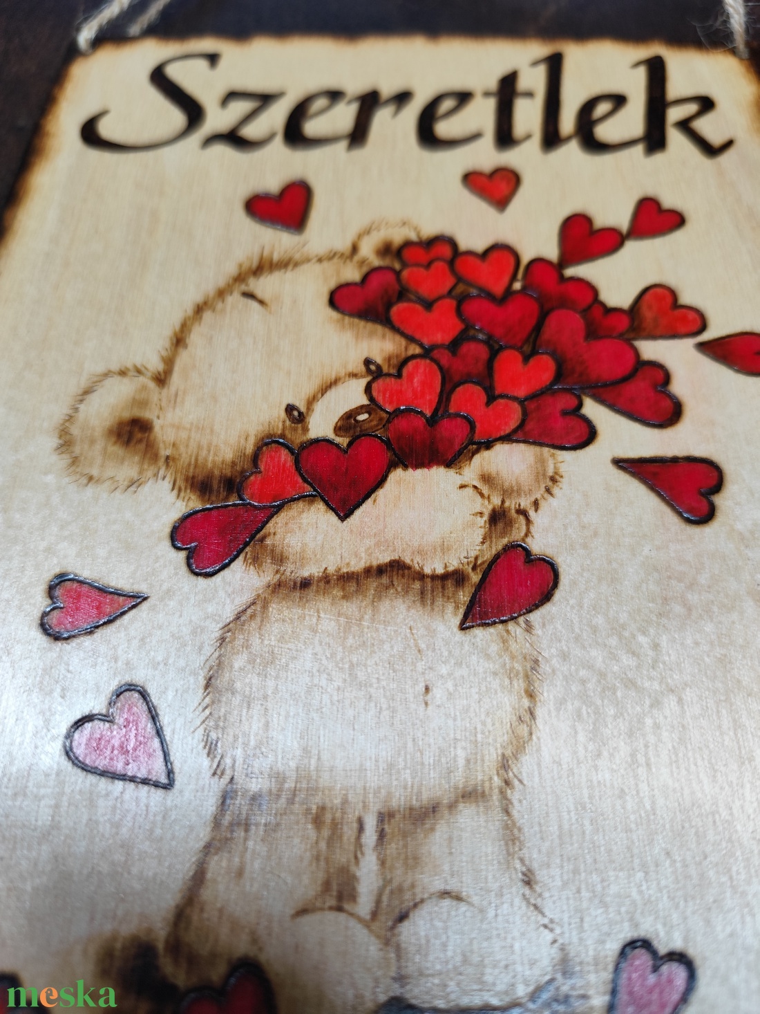 Szeretlek tábla - otthon & életmód - dekoráció - kép & falikép - fából készült kép - Meska.hu