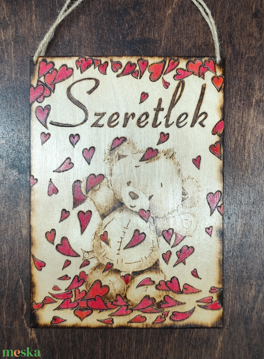 Szeretlek tábla - otthon & életmód - dekoráció - kép & falikép - fából készült kép - Meska.hu