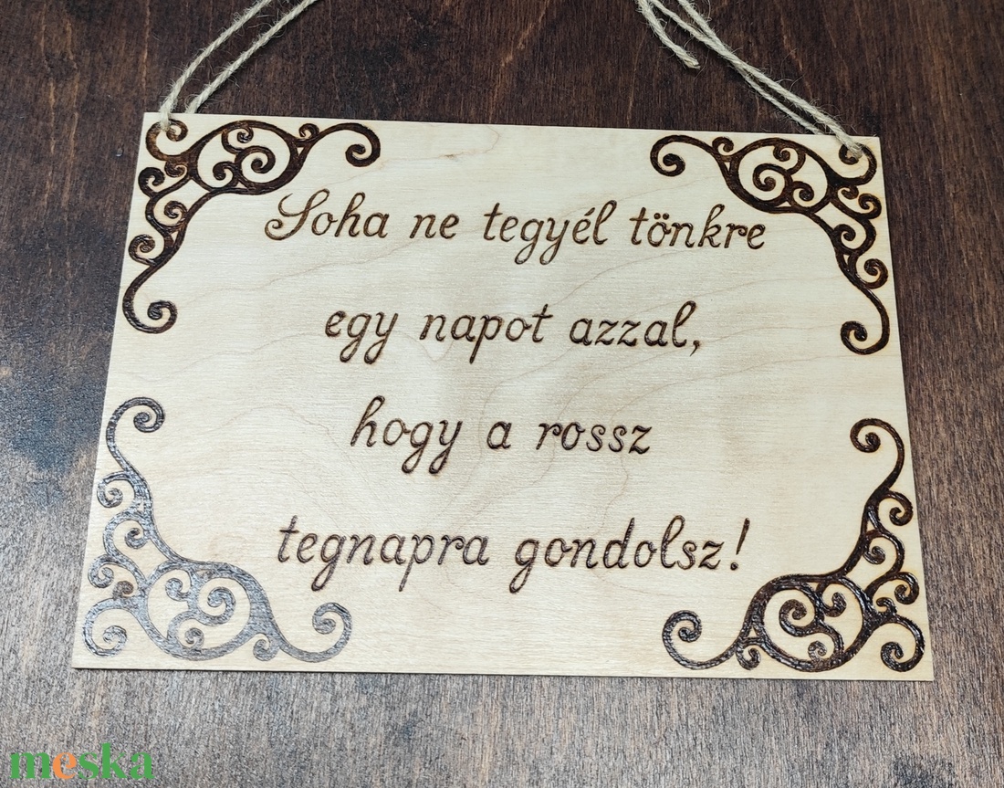 Mantra tábla - otthon & életmód - dekoráció - kép & falikép - fából készült kép - Meska.hu