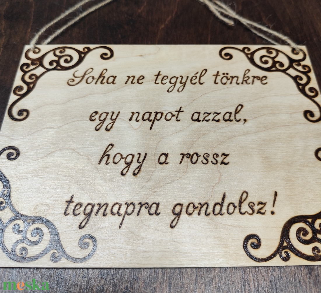 Mantra tábla - otthon & életmód - dekoráció - kép & falikép - fából készült kép - Meska.hu