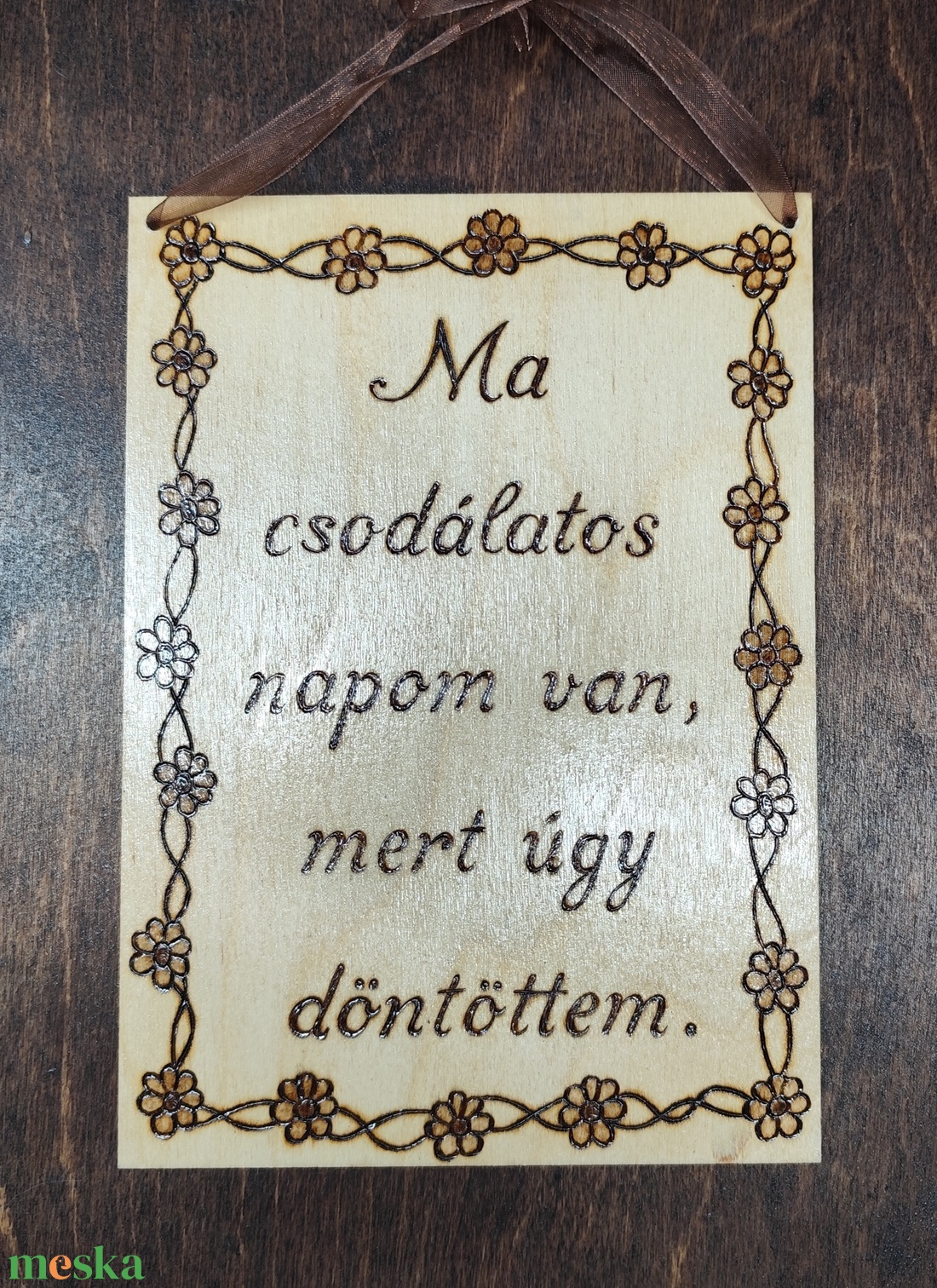 Mantra tábla - otthon & életmód - dekoráció - kép & falikép - fából készült kép - Meska.hu