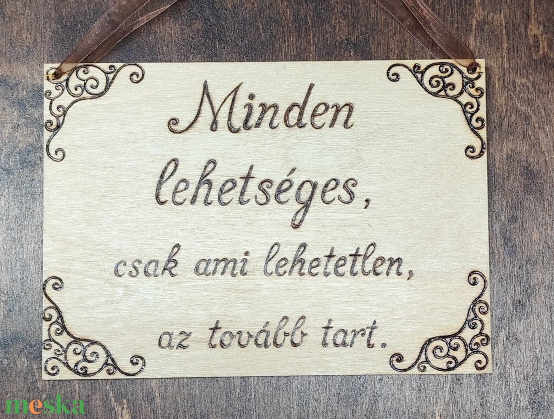 Mantra tábla - otthon & életmód - dekoráció - kép & falikép - fából készült kép - Meska.hu