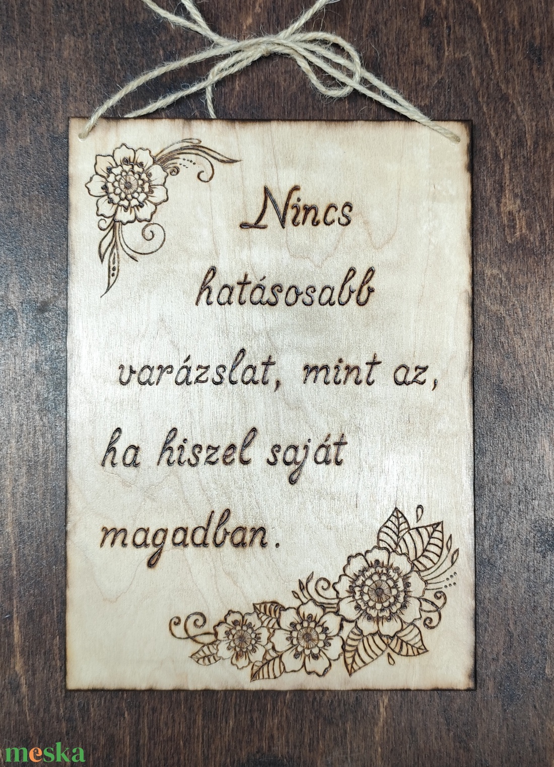 Mantra tábla - otthon & életmód - dekoráció - kép & falikép - fából készült kép - Meska.hu