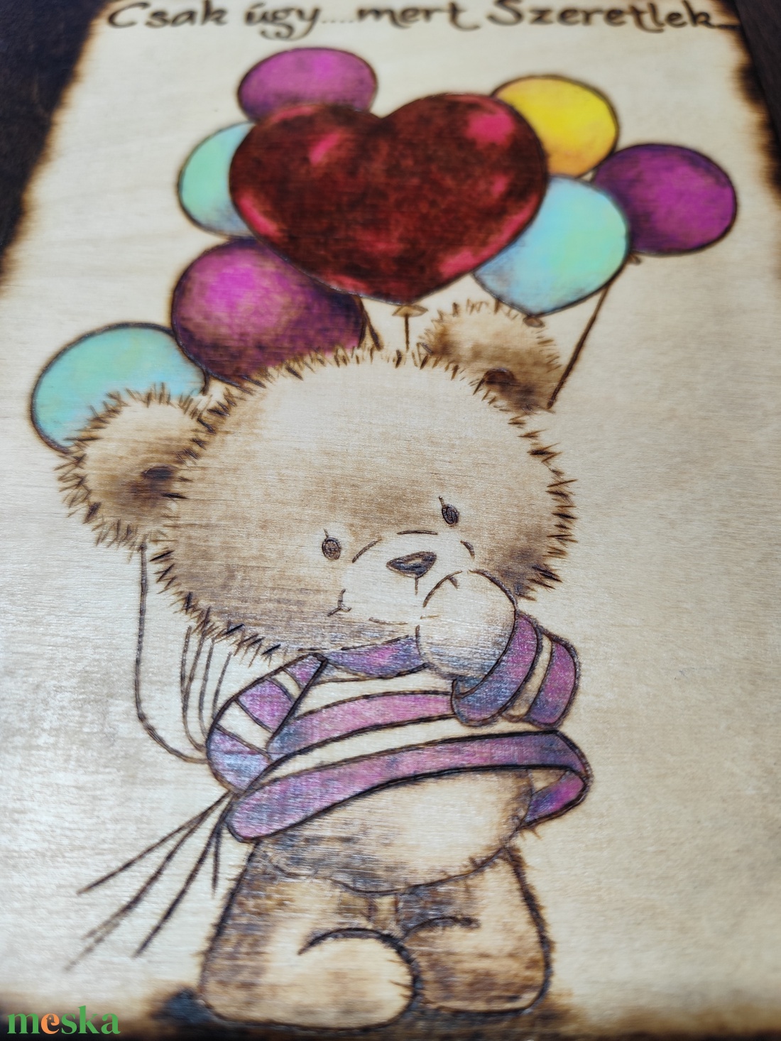 Szeretlek tábla  - otthon & életmód - dekoráció - kép & falikép - fából készült kép - Meska.hu