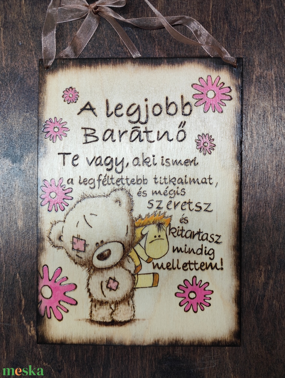 Legjobb barátnő - otthon & életmód - dekoráció - kép & falikép - fából készült kép - Meska.hu