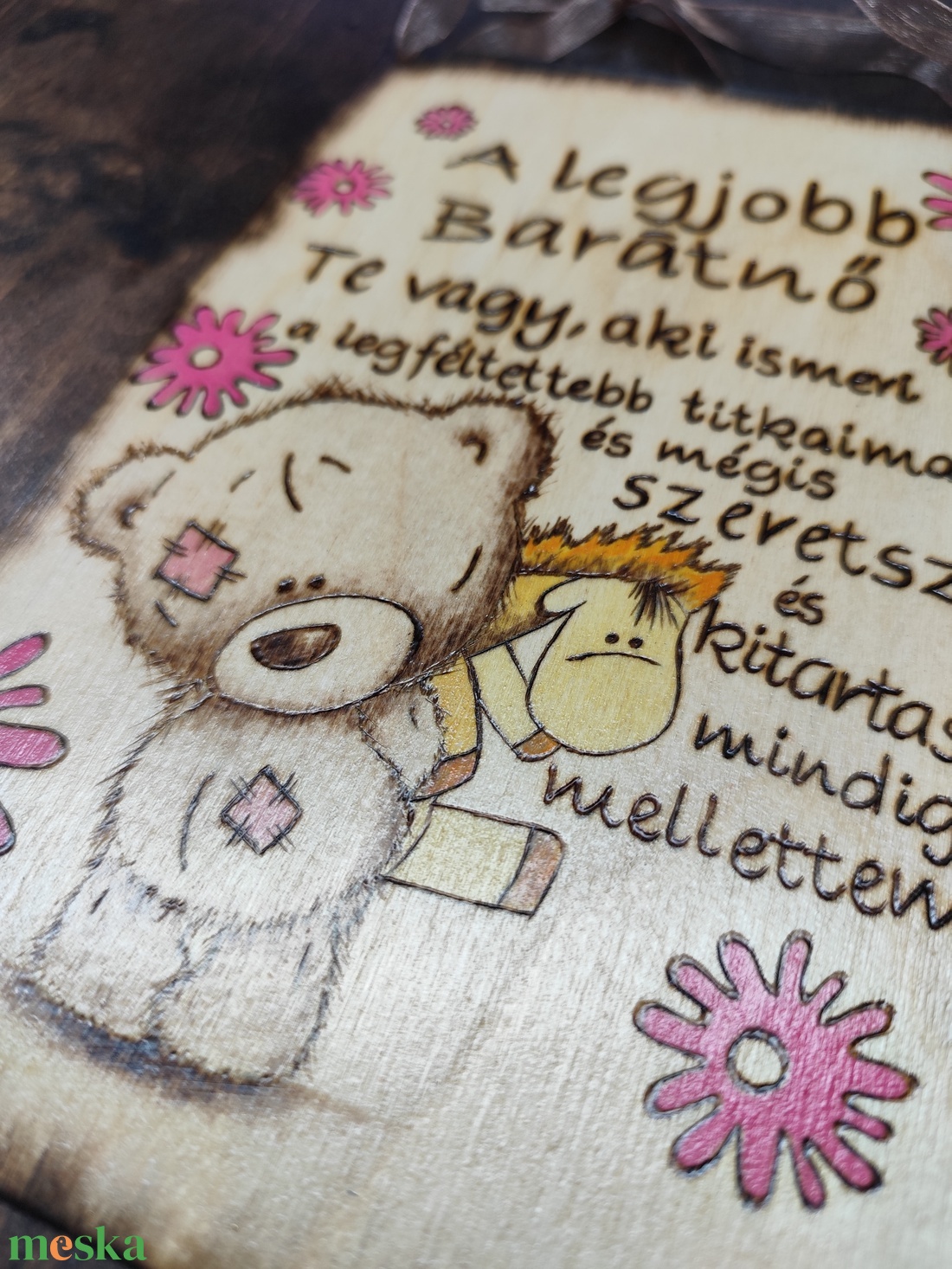 Legjobb barátnő - otthon & életmód - dekoráció - kép & falikép - fából készült kép - Meska.hu