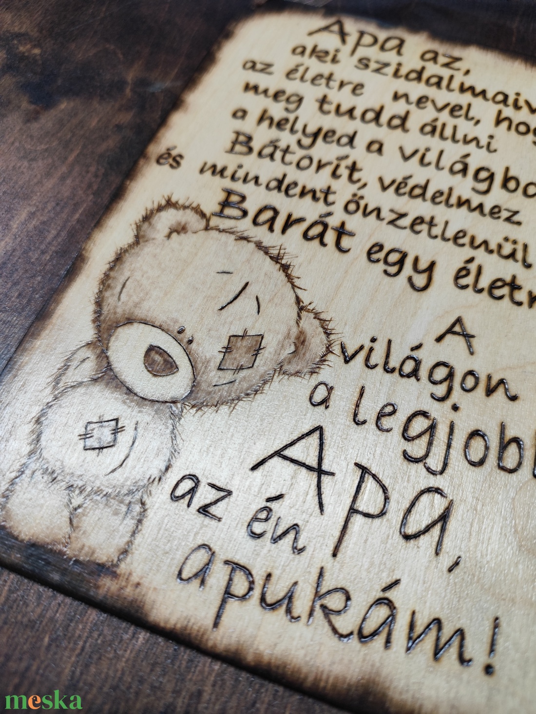 Legjobb apa - otthon & életmód - dekoráció - kép & falikép - fából készült kép - Meska.hu