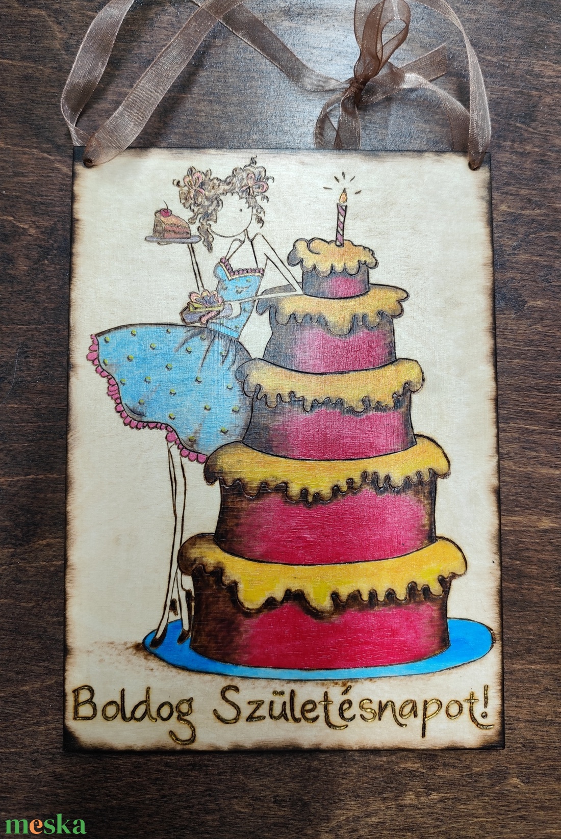 Születésnapi tábla - otthon & életmód - dekoráció - kép & falikép - fából készült kép - Meska.hu