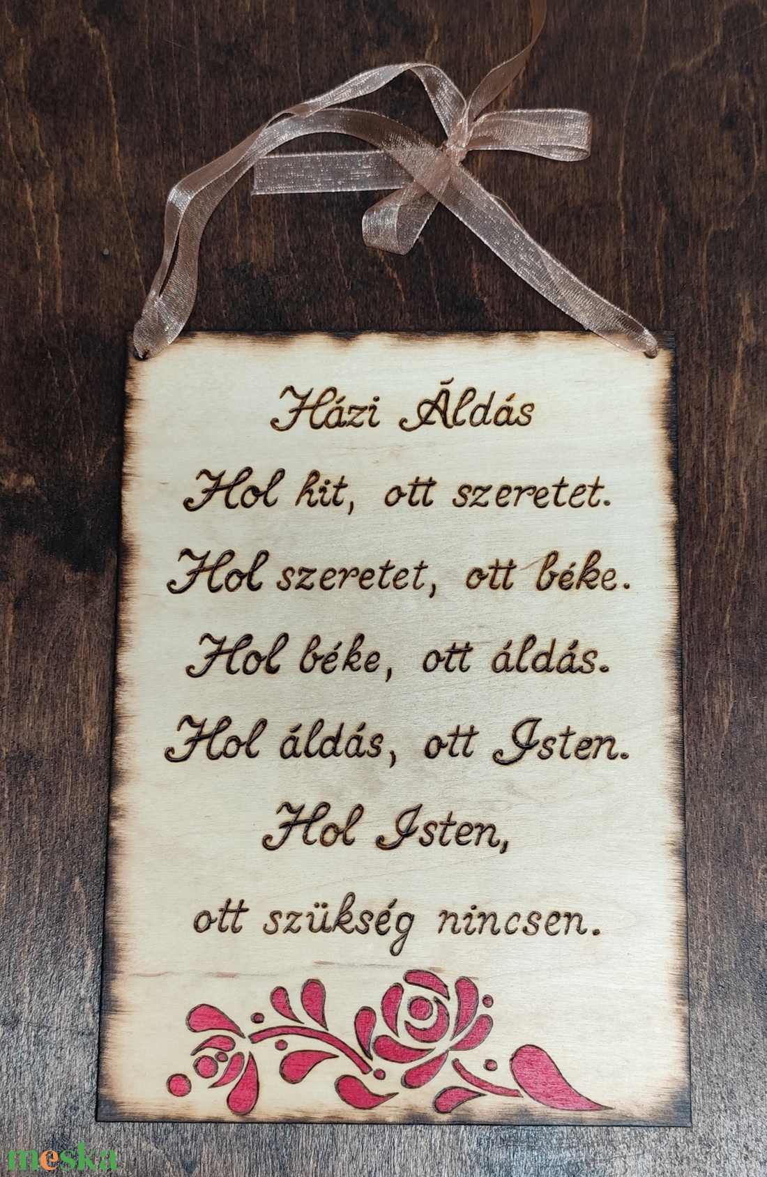Házi áldás - otthon & életmód - dekoráció - kép & falikép - fából készült kép - Meska.hu