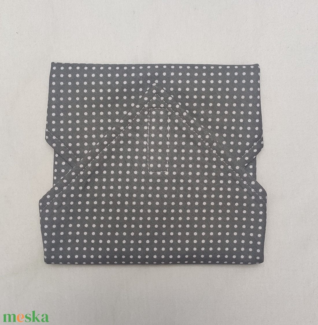 Textilszalvéta - szürke pöttyös  - táska & tok - uzsonna- & ebéd tartó - szendvics csomagoló - Meska.hu